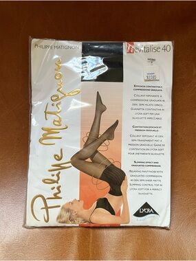 Philippe Matignon Black Control Pantyhose